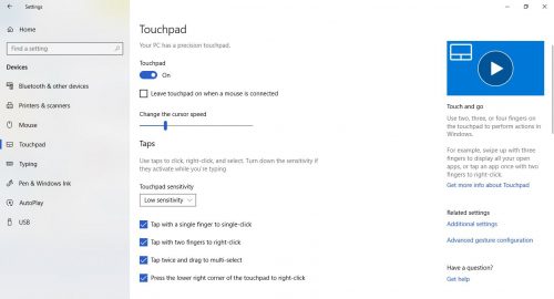 reinstall touchpad drivers windows 10